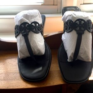 Brand new never worn Tiny Miller all leather thong sandal. In box with bag